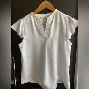 Calvin Kline white top, worn once. XS.